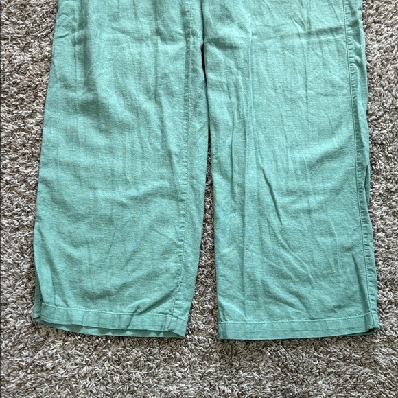 GAP Sage Green Linen Trousers Size M - Picture 4 of 9